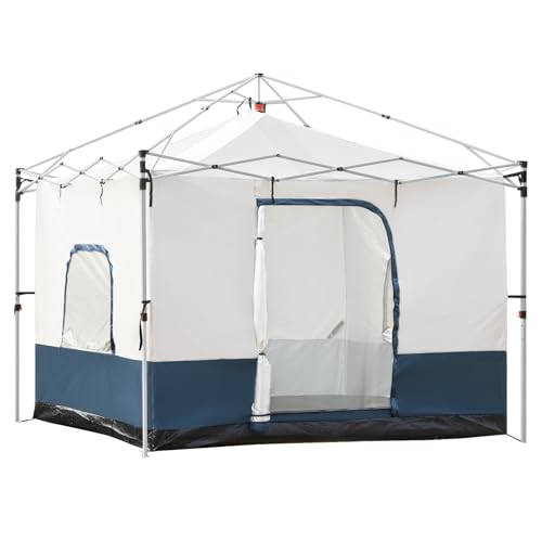 WaldWander Camping Cube Canopy Inner Tent for 10 x 10 Pop Up Canopy Converts Canopy into Enclosed Camping Tent Fits 4-6 Person Fully Vented Roof Easy Setup (Frame & Top Not Included)