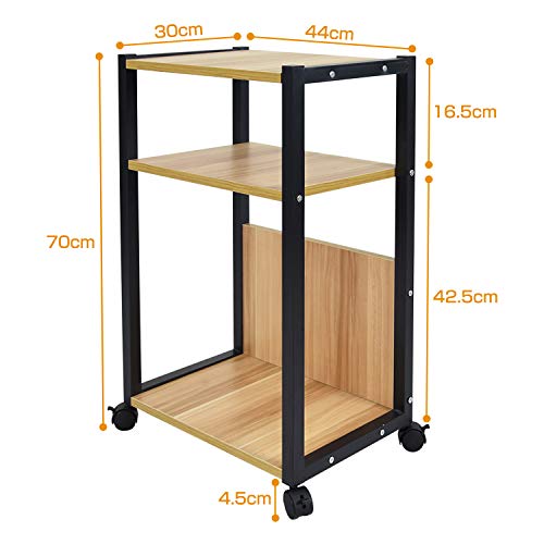 最安値 パソコンワゴン Cpuワゴン Pcワゴン 3段 サイドワゴン 複合機ラック キャスター付き Pc本体収納 デスク周辺収納 オフィス収納の価格比較