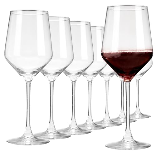 El Mejor Listado de Copas de vino - los preferidos. 44 CYUFU - Juego de 8 copas de vino de Burdeos, copas de vino de 17 onzas, regalo de inauguración de la casa de boda, EJ63-45