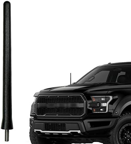AntennaMastsRus - The Original 6 3/4 Inch Replacement Rubber Antenna Mast fits Ford F-150 (2009-2023) Accessories - USA Stainless Steel Threading - Car Wash Proof - Internal Copper Coil