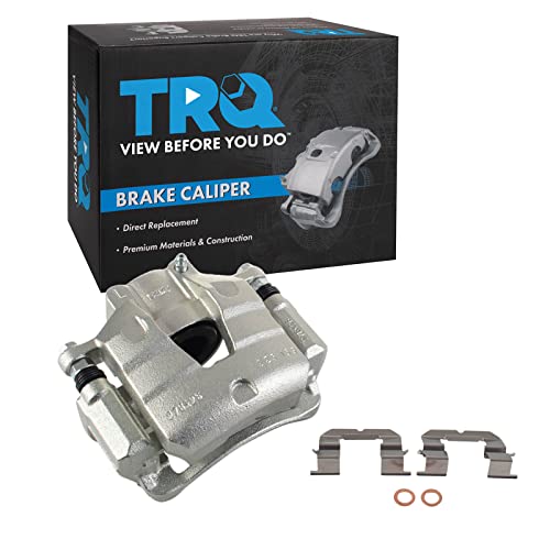 Image of TRQ Front Left Brake Caliper w /Bracket Drivers Side | For 2017-2019 Chevrolet Bolt EV 2016-2019 Cruze Volt