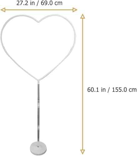 Miniatura 2 de Kit de soporte para globos con soporte de columna de globo en forma de corazón, soporte ligero y duradero para decoraciones de fiesta, cumpleaños,