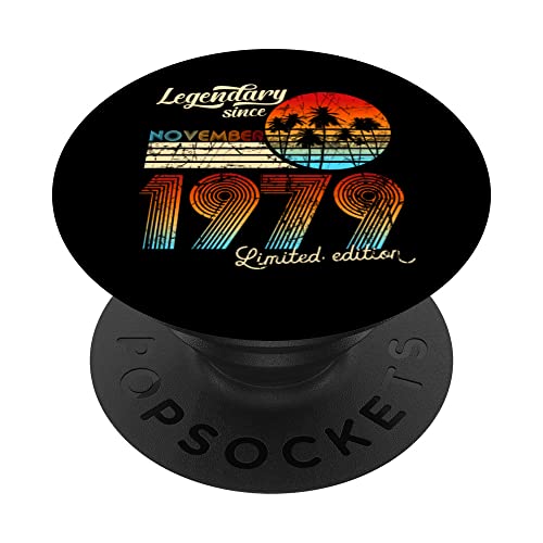Cumpleaños Legendario Desde Noviembre De 1979 Regalo. PopSockets PopGrip Intercambiable