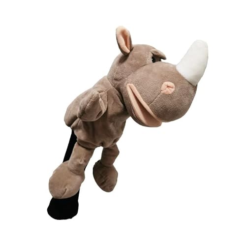 wolfman Golf Club Covers Driver Headcover Funny Cute Animal Golf Club Covers Stylish Protection for Clubs Golf Gear Driver for Men/Women/Youth (Rhino)