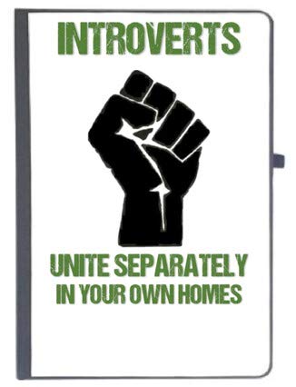 UDNAG Ruled Notebook Diary 'Unity | Introverts Unite Separately in Your own Home', [A5 80Pages 80GSM]
