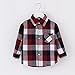 Kids Toddler Cotton Shirt Jacket Checkerboard Plaid Long Sleeve Lapel Button Down Shacket Boy Cozy Polo Shirt 12M-8Y White 12-18 Months