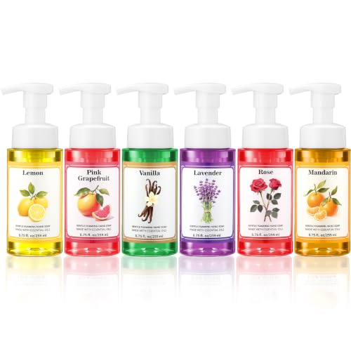Image of 6 Pack Natural Citrus Scent Foaming Hand Soap with Pump, 8.75 Fl.oz