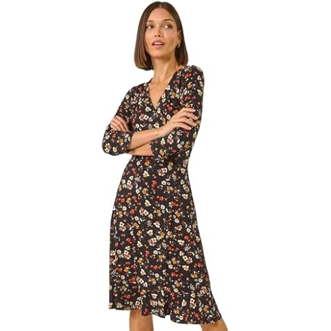 Roman Originals Floral Print Tea Dress Cover