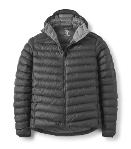 Rab Mens Cirrus Alpine Jacket - Lightweight Insulated Coat for Climbing & Mountaineering - Black - Large