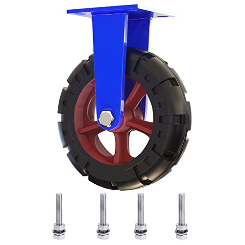 Roulette industrielle robuste en caoutchouc de qualité supérieure avec vis incluses - 2