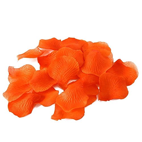 Vivianbuiy 2000pcs Orange Artifical Flower Petals for Wedding or Any Special Occasions Decorate Vivianbuiy 2000pcs Orange Artifical Flower Petals for Wedding or Any Special Occasions Decorate