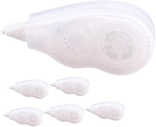 PLAFOPE 6Pcs Fita Adesiva Branca Fita Adesiva Fita Adesiva Branca Fita Transparente Pequena Fita Corretiva Fita Branca Fita Corretiva Branca Conjunto Bonito Acessórios De Revisão De