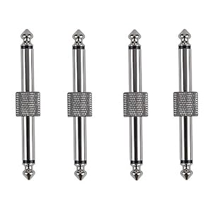 Rayzm Gitaarpedaal patch connector, gitaar effect pedaal connector voor gitaar pedaal boards, 6,35 mm (1/4 inch) stekker…