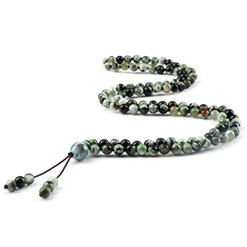 Colliers agate verte 6 mm pour yoga et méditation quotidienne zen