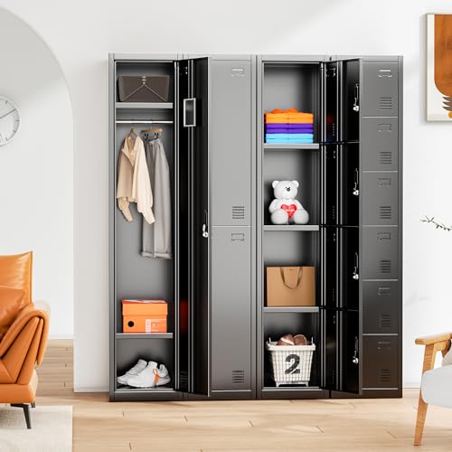 image for INTERGREAT Metal Lockers for Employees with 6 Doors, (72