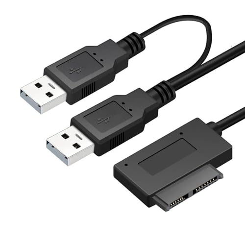ciciglow cable adaptador USB 2.0 a SATA 13Pin Slimline miniatura 6