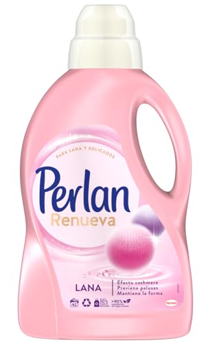 Perlan Renueva Lana Detergente para ropa (41 lavados), Detergente en Líquido para Lana, Cashmere & Seda, Detergente de Lavado Delicado para Prevenir Pelusas y Mantener la Forma