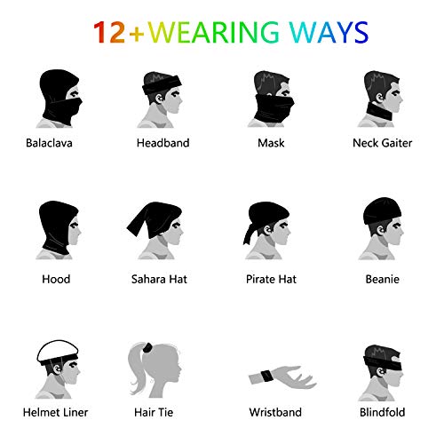 Balaclava Neck Gaiter Face Scarf Cover 6 PCS Mixture Colors Headwear Bandana