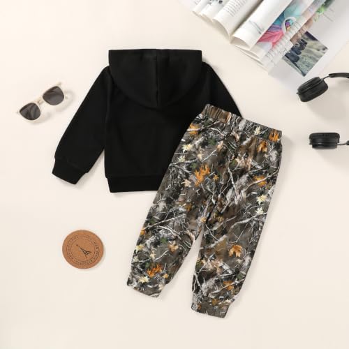 Image of YOUNGER STAR Toddler Baby Boy Girl Clothes Fall Winter Outfits Long Sleeve Hoodie Sweatshirt Sweat Pants Cotton Sweatsuits