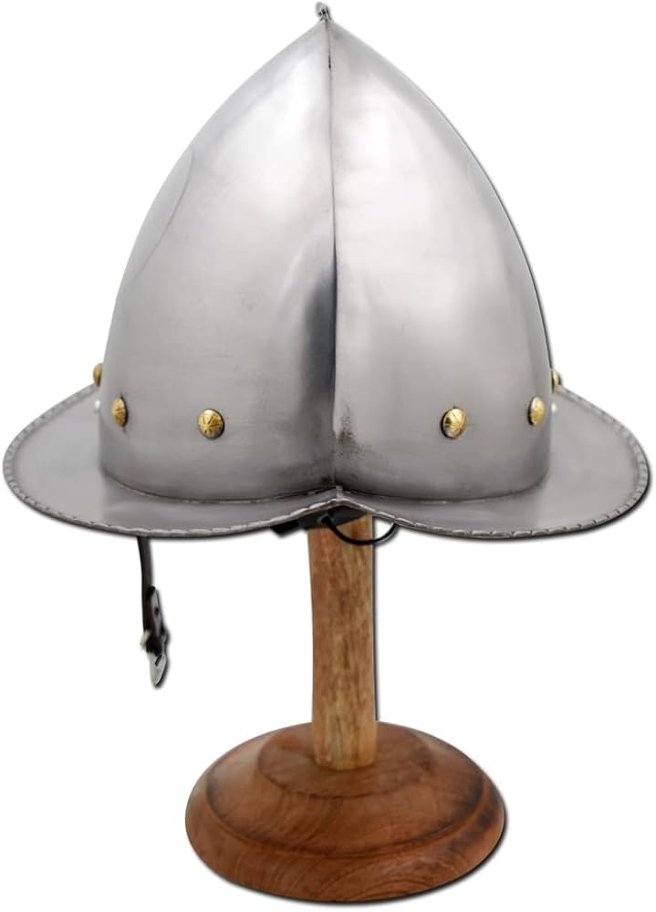 Miniatura 3 de Medieval Warrior Casco medieval Morion Boat de acero para adultos Disfraces medievales