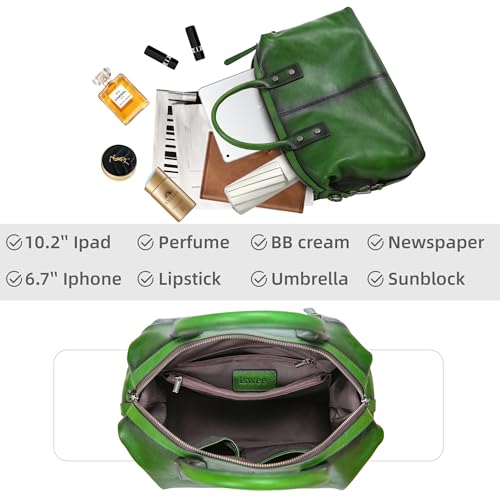 Iswee Retro Leather Satchel Bag