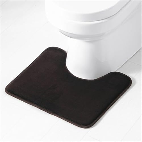 GETJOY Pedestal Mat for Toilet, U-Shape Bathroom Mat Non Slip Washable, Soft Absorbent Toilet Rug for Modern Bathrooms, Quick Dry Bath Mat for Convenience, 50x40cm