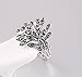 Yfnfxl Womens Antique Black Marcasite Rhinestone Crystal Vintage Leaves Statement Cocktail Rings (9)