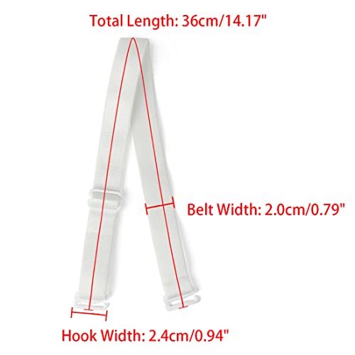 Image of uxcell 2 Pair 10 /12 /15 /18 /20mm Width Stretchable Shoulder Bra Straps Adjustable Elastic Straps for Women