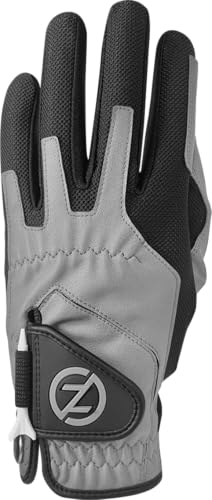 Zero Friction Men's Compression-Fit Synthetic Golf Glove, Left Hand - Silver