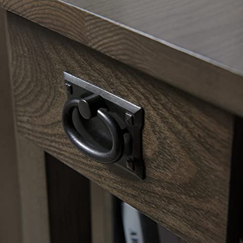 Leick Home 8202-De Mission Impeccable Side Table With Shelf, Dark Earth #TOP3