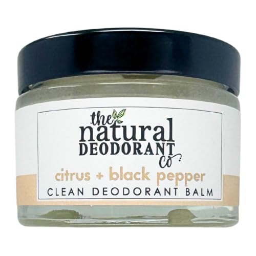 The Natural Deodorant Co, Clean Deodorant Balm Citrus & Black Pepper 55g, Aluminium Free, Plastic Free, All Day Protection