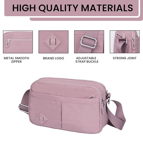 Image of PRANIJ Women's Crossbody Bag - Lightweight Waterproof Shoulder Bag with Multiple Pockets, Adjustable Strap, Stylish Travel Purse for Everyday Use
