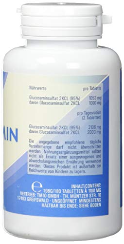 Glucosamin Vitasyg 1000mg, 180 Tabletten für Gelenke