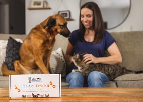 EpiPaws Pet Age Test for Dogs & Cats - Includes Wellness Insights for Your Pet’s Life Stage - at-Home Epigenetic Biomarker Testing Kit - Great for Rescued Pets