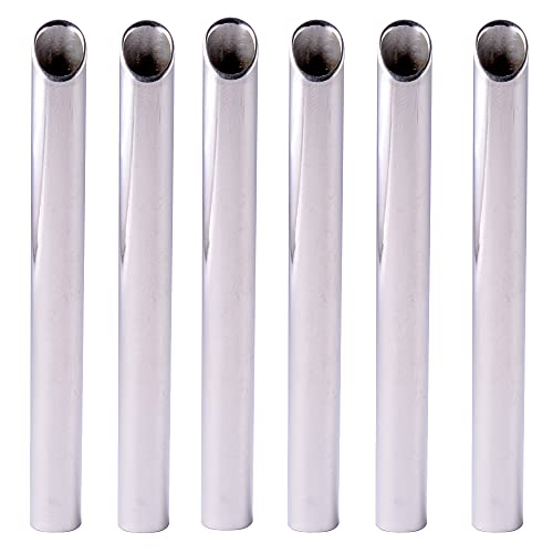 CHUANCI 361L Surgical Steel Piercing Receiver Piercing Needle Receiving Tube Body Jewelry Holding Tattoo Supplies Microblading Tools (6PCS 8mm(0g))