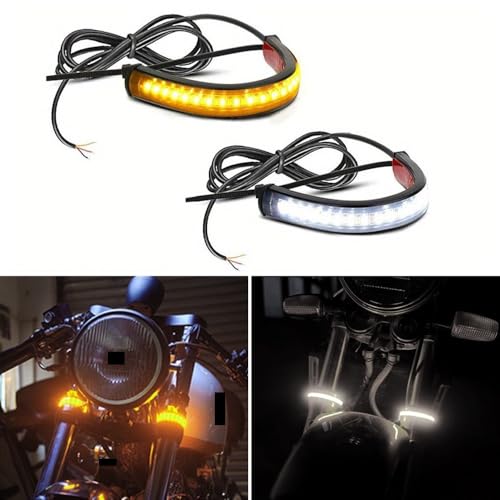 Luces intermitentes de moto para rutas nocturnas con luz diurna DRL 2