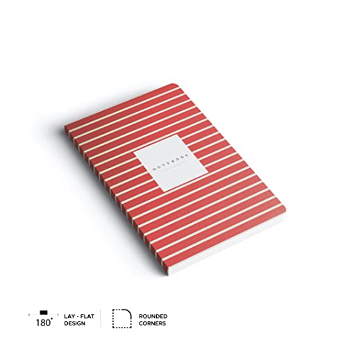 Image of Factor Notes 100 GSM A5 Notebook: Plain | 144 Pages (Red streak)