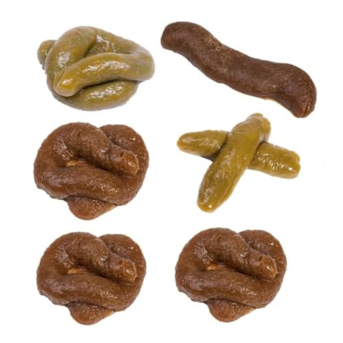 YIPFEN 6 Pcs Caca De Broma Caca De Juguete Mierdas De Broma Mojon De Broma Mierda Caca De Broma Realista Viene Adecuado Para El Día De Los Inocentes De Halloween