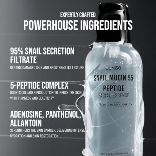 JUMISO Snail Mucin 95 Peptide Essence - Korean Face Toner with 5-Peptide Complex - Acne Sun Damage Repair Non-Comedogenic Texture Improvement Fragrance Free Cruelty Free All Skin Types 4.73 fl.oz. - Image 8