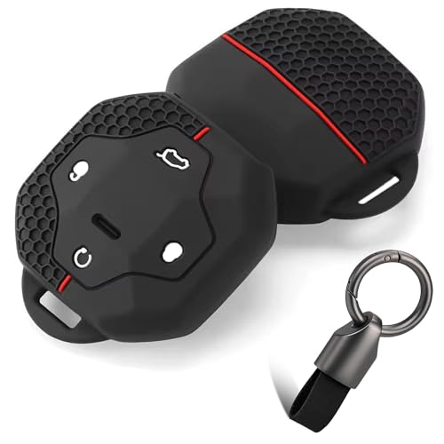 Silicone Auto Shell Fob Car Remote Key Fob Cover For Chery Jetour T2 Traveler 2021-2026 With Leather Keychain Car Accessories