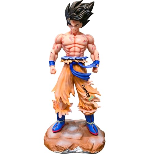 Image of FUNFOB Anime Action Figure Height-23cm Collectible for Anime Fans PVC Multicolour | Go-k On Stone - Orange Black