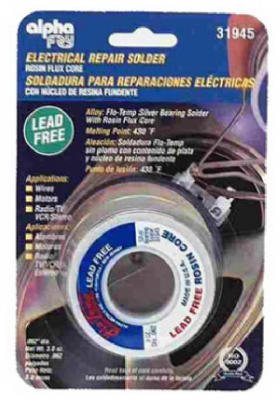Alpha Fry AM31945 3 Oz Lead Free Rosin Core Silver Bearing Solder
