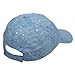 Glitzy Game Crystal Sequin Trim Women's Adjustable Glitter Baseball Cap Hat PALE BLUE C
