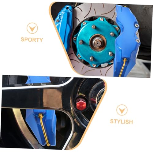 Cache-étrier de frein bleu Mobestech pour masquer la rouille des roues
