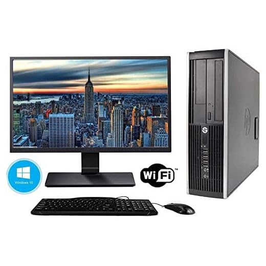 HP Full Station PC 8200 I5 3,1 Ghz 8Go RAM 240Go SSD 10X Ports USB - C0lé WI-FI + Moniteur Dell 2014HF + Clavier et Souris Trust...(Reconditionné)