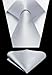 HISDERN Mens Ties Silver Ties for Men Grey Necktie with Pocket Square Set Formal Satin Silk Plain Solid Gray White Tie Handkerchiefs for Wedding Neck Tie Set