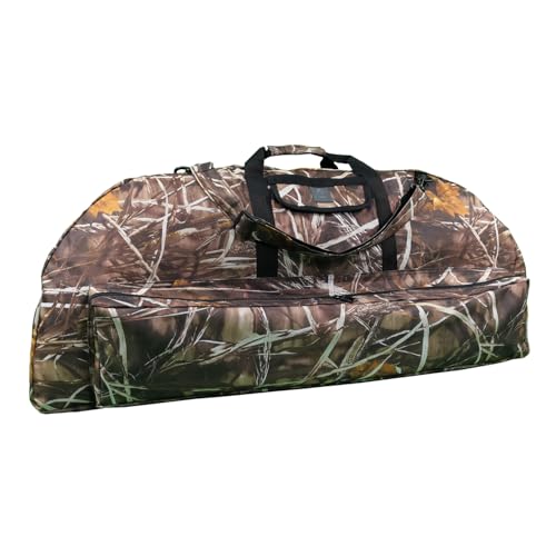DarkForest BC-1 37Inch Camo Compound Bow Soft Case Backpack, Lightweight Padded Bow Bag with Arrows Quiver Pocket for Hunting and Archery