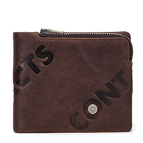 Preisvergleich Produktbild Herren Geldbörse RFID Anti-Theft Brush Wallet-Braun