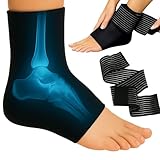 Vive Arctic Flex Ankle Ice Pack Wrap for Swelling - Adjustable Hot & Cold Gel Compression for Foot & Heel Injuries Reusable, Pain Relief - Reusable Cooling Therapy