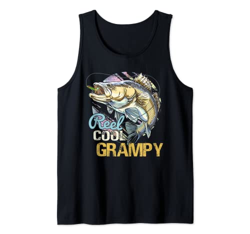 Mens Father's Day - Fishing Reel Cool Grampy Tank Top